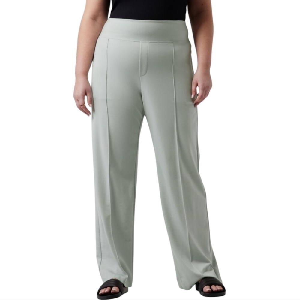 Athleta Eastbound Wide Pant Coastal Gray Women's 14